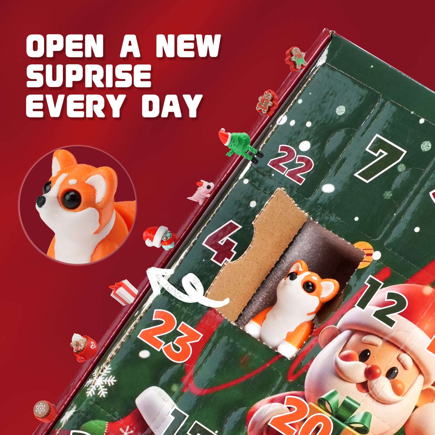 Animal Advent Calendar 3D Printed (24PCS)